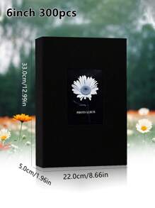 1 Stück minimalistisches Leinen Geschenk, 6-Zoll Fotoalbum mit 200 Blatt und Taschen für Fotospeicherung