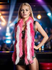 1PC Rayon Ladies Ball Cosplay Dress Scarf Decoration, Holiday Party Accessories, Ideal For Stage Performances, Horse Races, Tea Parties, Music Festivals Disco And Home Decor, Weddings, Birthday Parties, Feather Party Supplies, Girls And Ladies - Multicolor - View 3