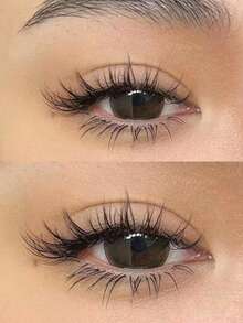 10 Pairs Natural Curly Cat Eye Transparent Stem False Eyelashes For Cosplay, Suitable For Beginners Strip Lashes,Lashes,Eyelashes,Fake Lashes - Cat Eye Lashes - View 8