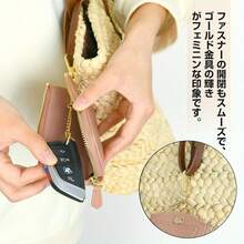 スマートキーケース レディース メンズ 車 カバー カラビナ付き スマートキーケース ICカード入れ ファスナー 鍵 スマートキー対応 おしゃれ 男性用の本物のフェイクレザーキーケース、女性用の車のキーケース、カバー、薄い、コンパクト、キーホルダー、カービナーより、カバーのタイプ、スマートキーのストレージ、ダブルジッパー、キーケース、カービナーより、キーリング、キーチェーン - マルチカラー - チェックする 4