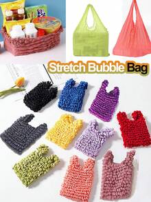 1pc New Arrival Magic Foldable Bubble Bag, Large Capacity Multi-Purpose Pouch, Popular Korean/Japanese Fashion Item - View 2