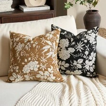 1pc Chenille Jacquard Vintage Medieval Style Decorative Pillow Cover, Square Sofa/Couch Throw Pillow Case For Living Room Home Decor, Suitable For Sofa, Living Room, Bedroom, Farmhouse, Also As A Gift