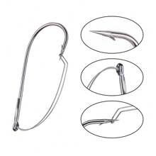 10Pcs Weedless Wacky Rig Hooks - High Carbon Steel Sharp Barbed Fishhooks With Wire Guard For Soft Bait Fishing Tackle