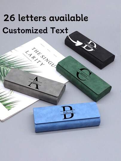 Personalized Initial Custom Eyeglass Case, Minimalist High-Quality Handmade Box For Student Prescription Glasses, Sunglasses, Optical Glasses Storage, Anti-Loss,Vacay Vibe Au