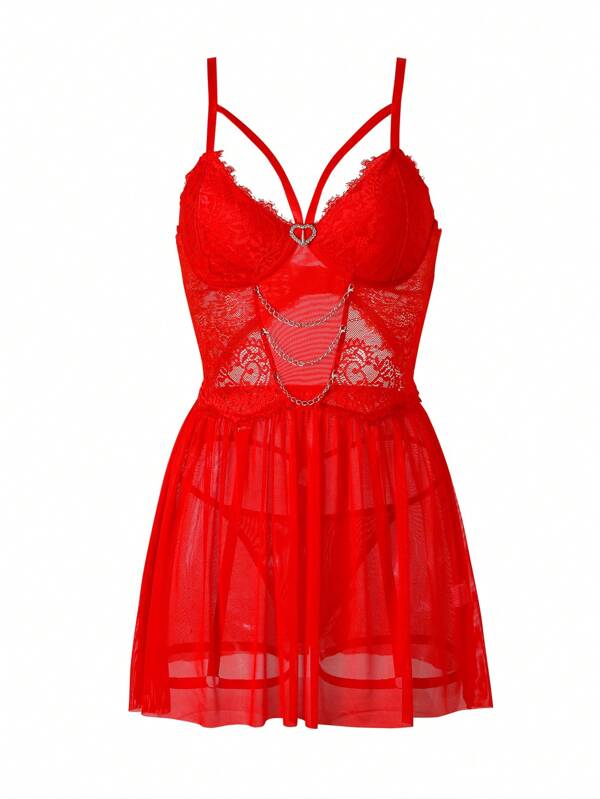Sexy lingerieset voor dames, jarretellesgordel met stalen bh, bloemenborduursel, 3-delige set