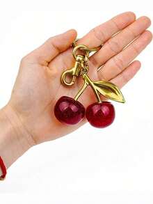 Llavero con colgante de cereza, llaveros de mujer adorables - Llaveros de coche para bolsos - Regalos del Día de San Valentín