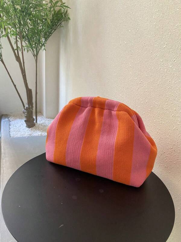 Geantă de mână vintage cu dungi, stil clasic de vacanță, articole de plajă, articole esențiale pentru plajă, articole de plajă și articole esențiale de vară, cea mai nouă geantă de vacanță
