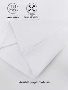 XLLAIS 2025 Model Round Neck Short Sleeve White Solid Basic Fitted Sporty Casual T-Shirt For Women, Summer - White - View 5