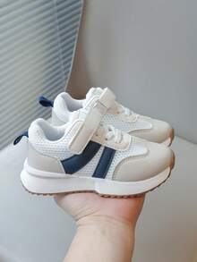 1 双儿童透气休闲鞋，春秋儿童运动鞋，轻便幼儿运动鞋，男女通用 - 藍色 - 查看 5