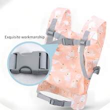 1pc Toddler Doll Backpack, Adjustable Pet Chest Carrier, Multifunctional Pretend Play Doll Double Ring Backpack, Suitable For Children Aged 3-6