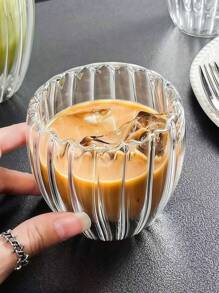 Tazas de vidrio de doble capa, taza de café vertical, 250ml/8.62oz, resistente al calor y aislante térmico, adecuada para café, espresso, whisky, etc. Reutilizable, adecuada para diversas ocasiones como reuniones familiares, oficinas, cafés, fiestas festivas, accesorios de bar, etc., 250ml/8.62oz