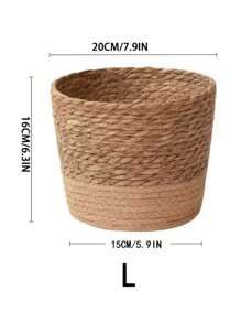 1pc Plant Pots For Indoor Plants, Seagrass Planters, Planter Basket Indoor, Flower Pots Cover, Plant Containers, Natural