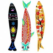 1 件无框墙面艺术海报动物水彩彩色鱼墙面艺术帆布画抽象海报和印刷品适用于餐厅装饰家居装饰图片可选框架