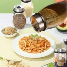 360° Rotating Spice Rack Tower Set With 6/12 Glass Refill Containers, Single And Double Seasoning Storage, Suitable For Kitchen Countertop Accessories, Shelves