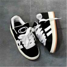 Women's Tennis Shoes, Campu Men's, , Thick Laces, Skater Black, Stitched Sole, Basic, Openwork / Cut Out - PTO 校園 - 查看 3