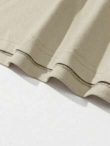 Áo thun cổ tròn in chữ xe máy thường ngày Young Boy Yongboy, mùa hè - Màu Khaki - Xem 3