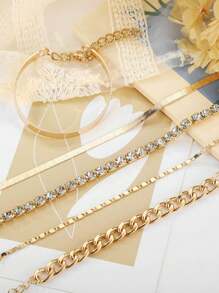 5 Stücke/Set Schmuck Armband Set im Boho Stil, geeignet für den täglichen Gebrauch, Zusammenkünfte, Partys, Strandurlaub, perfektes Geschenk für Frauen