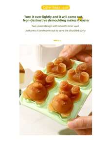 1pc Bear Shape Silicone Ice Cube Tray, Viral Ice Cube Mold For Coffee, Tea, Milk Tea, Ice Bag