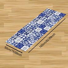 1pc Bohemian Square Pattern Printed Anti-Slip Silica Gel Kitchen Mat, 3D Printed Rectangular Carpet For Living Room, Bedroom, Hallway, Bathroom, Laundry Room - Polyester Rug For Indoor And Outdoor Home Decor - XXCFD005 - View 14
