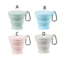 Tasse pliable, tasse de rinçage portable résistante à la chaleur, set de cuvette de lavage essentiel d'hôtel, tasse pliante