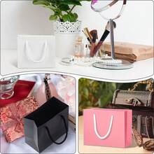 10 Mini Party Gift Bags With Handles In 3 Colors -4x4x6 Inches, Cute Mini Small Gift Bag Perfect For Graduation, Wedding, Party, Birthday, Earrings Jewelry Storage, Party Decoration Supplies And More - Multicolor - View 7