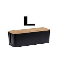 1pc Creative Minimalist Wire Organizer Box, Desktop Power Socket Cord Management Box, Wooden Cable Tidy Box - Multicolor - View 17