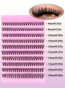 200 Clusters 30D Curl Lash Extension, 8-16mm Length, DIY Eyelash Transplant
