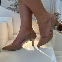 WOMEN'S CASUAL PLAIN BASIC AUTUMN/WINTER SHOE 7.5 CM HEEL - Màu be - Xem 3