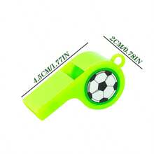 12pcs World Cup Football Whistle, Colored Whistle With Football Stickers, Match Referee Whistle, Match Cheering Whistle Props. Festival Gift Box Filling. Classroom Prize [With Hanging Rope, Random Color]