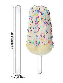 20/50/80/200pcs Acrylic Sticks Reusable Cakesicle Sticks Cake Pop Mold Mirror Ice Pop Sticks Ice Cream - Multicolor - View 6