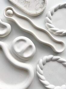2 pièces/jeu Moule en silicone en forme de vague pour porte-encens. Moule simple pour encens, bougie, gypse, décoration maison, ornement, résine époxy, artisanat