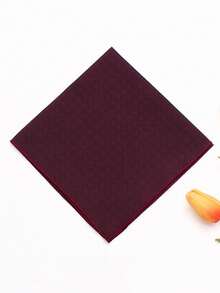 1 件格子花卉图案手帕，适合商务、聚会和休闲用途