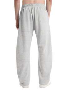 FAIABLE Pantalones de chándal de forro polar para hombre Faiable - Joggers de pierna ancha ultra suaves con bolsillos, cordón y ajuste relajado