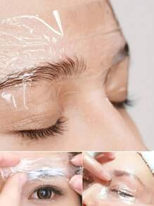 1/3/5 Roll 200M Clear Makeup Film Wrap For Eyelash Lift Brow Lamination Lip Eyebrow Tattoo Plastic Cover Eyelash Extension Glue Remover Lash Perm Lifting Film
