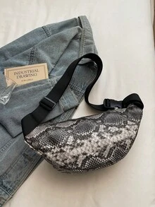 peach tree Men's Ombre Print Fanny Pack Crossbody Bag, PU Waterproof Multi-Pocket Multi-Function Waist Bag Purse Essentials - Multicolor - View 6