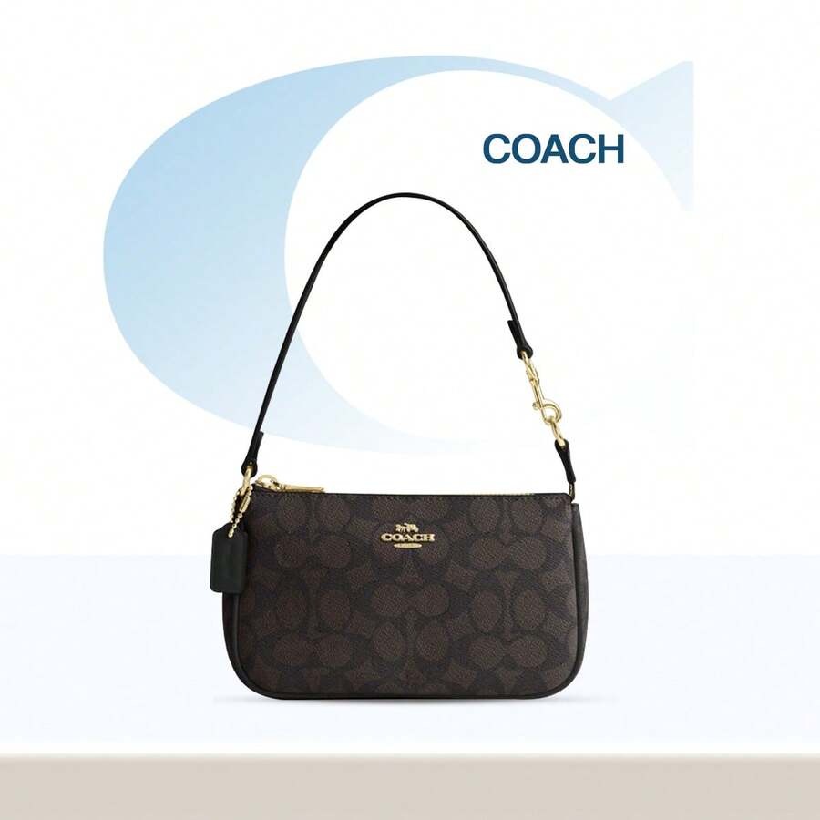 Coach Nolita 19 Shoulder Bag In Blocked Signature Canvas Purse Gift For Women Purse And Bags For Women Underarm Bag Satchel Bag Christmas Thanksgiving Day Gift For Her CW426 - 黑色 - 查看 1