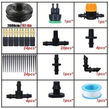 Drip Irrigation System, Drip Irrigation Kit, Garden Automatic Irrigation System, Suitable For Greenhouses, Courtyards, Lawns, And Plants