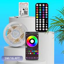 NBBUFF 100ft LED Light Strip, Suitable For Bedroom Decor, Controllable Via Smart App And Remote, Adjustable Color & Brightness, Music Sync, Timer & Color Changing Functions, Ideal For Home Decor, Kitchen, Desk, Wall, Holiday Party, Valentine's Day Gift - Multicolor - View 13