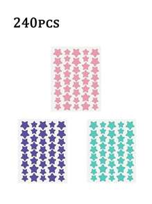 2000/1400/1120/400/240 Pcs Star Stickers, Halloween & Christmas Decoration Stickers, Colorful Five-Pointed Star Stickers For Party, Holiday Photo Decoration, Face Decor Stickers (1 Sheet Per Color), For Decoration Only (Not For Makeup)560/280/160/80/40pcs,Makeup,Cheap,Room Decor,Vanity,Travel,Bedroom,Makeup Accessories