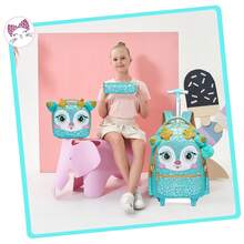 3PCS Rolling Backpack For Girls Kids Backpack With Wheels Roller Backpack With Wheels Set For Elementary Students Carry On Luggage Bookbag With Roller - Animal Trolley Bag - View 10