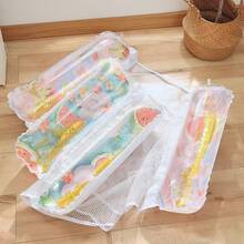 1pc Adult Inflatable Mesh Hanging Hammock, PVC Thickened Foldable Backrest Float Lounge, Water Recreation Floating Chaise Lounge Beach Bed Pool Float - Multicolor - View 9