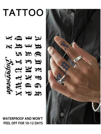 1 قطعة وشم مؤقت بحبر شبه دائم، مقاوم للماء والعرق، يدوم لمدة 1-2 أسبوع، سائل نباتي طبيعي، لا يترك بصمات، صورة و أشكال واقعية، وشم صناعي للرجال والنساء، ملصقات صالحة للذراع، الصدر، الساق، البطن، الخصر، الأصبع، العنق، العمود الفقري، فن جسدي عصري