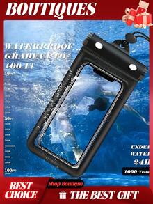 5 piezas Bolsa impermeable para teléfono, bolsa seca para teléfono, bolsa impermeable para teléfono móvil, bolsa impermeable para teléfono, bolsa impermeable para teléfono, bolsa impermeable, bolsa para teléfono celular, bolsas impermeables, bolsa impermeable para teléfono celular, bolsas de playa, funda impermeable para teléfono - Modelo triple mejorado - Ver 2