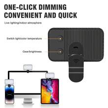 多功能方形 LED 灯、移动迷你夹、可调节三色补光灯、带夹子、USB 充电线、袖珍便携式补光灯、紧凑设计 - 迷你补光灯手持补光灯 - 适用于手机、自拍 Vlog、相机、笔记本电脑灯，适用于摄影、视频会议和直播，兼容 Android 手机手机便携式 LED 视频灯可调光适用于智能手机、相机和化妆、自拍和直播