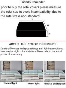 1 件弹力沙发套，防滑、防水、全覆盖、加厚面料、四季皆宜、沙发座垫套、可机洗、防尘、宠物友好、家居装饰、适用于卧室、办公室、客厅、L 型沙发和 1/2/3/4 座沙发、可手洗 - 霧霾藍 - 查看 12