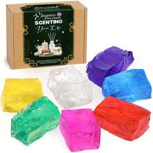 BlingFun 彩色果冻蜡用于制作蜡烛，7 种颜色的透明软凝胶蜡烛可用于香薰蜡烛和装饰蜡烛产品。 - 果凍蠟 - 查看 7