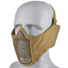1 Peça Máscara Tática de Meia Face com Tela, Máscara de Combate Airsoft, Faixa de Cabeça Ajustável, Material de Fibra de Poliéster Durável, Para Treinamento e Jogos