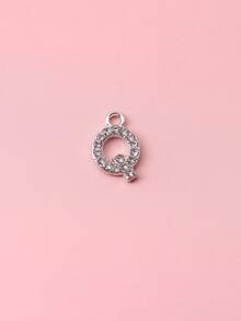 10/26 chiếc hợp kim kẽm đính đá thời trang 26 chữ cái tiếng Anh mặt dây chuyền bông tai vòng cổ vòng tay ốp điện thoại dây kéo phụ kiện trang sức tự làm - mặt dây chuyền 26 chữ cái - Xem 37