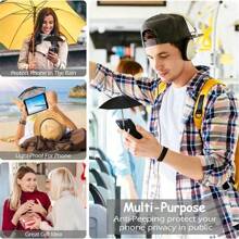 Mini Umbrella For Smartphones With Universal Piggy Suction Cup Holder, Outdoor Anti-Glare Sunshade, Polyester Fiber Material, Rain And Sun Protection, Screen Protector