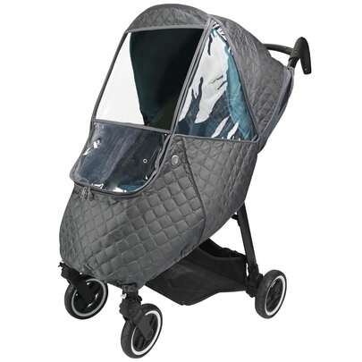 Bebamour Stroller Rain Cover For Pushchair Universal Stroller Accessory,Waterproof,Windproof Protection,Protect From Dust Snow,Baby Travel Weather Shield (Transparency)